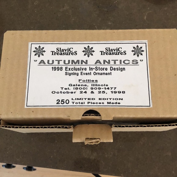 Larry Fraga hand blown Christmas ornament Fall gnome elf limited edition signed - Picture 8 of 11